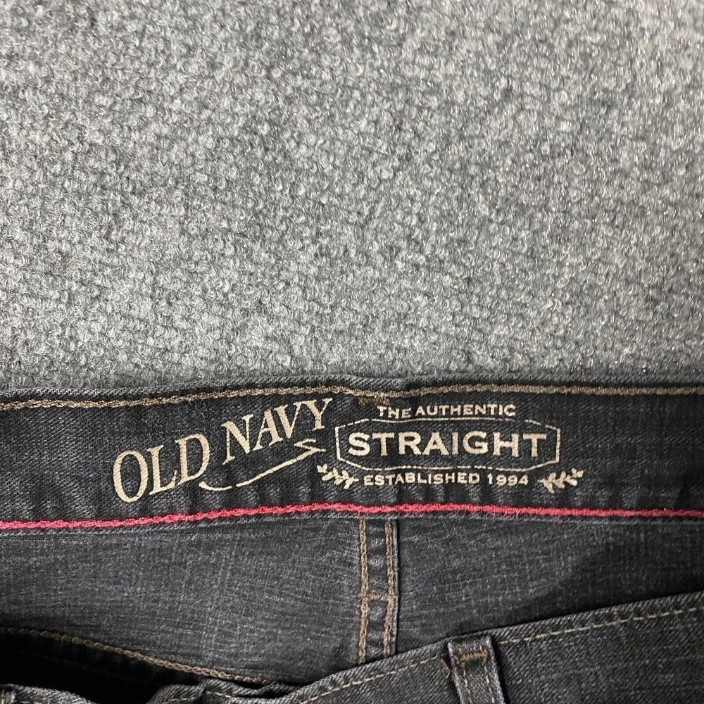 Old Navy Jeans Men's 36x30 Straight Leg Denim Charcoal‎ Gray 100% Cotton